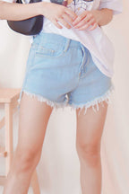 Phone Me Denim Shorts in Blue