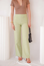 Honeydew Checkered Pants in Green