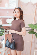 Ultra Street Bodycon Dress in Brown