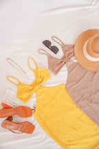 Love Island Maxi Cutout Dress in Yellow