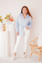 Pure Love Cropped Jeggings in White