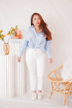 Pure Love Cropped Jeggings in White