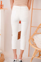Pure Love Cropped Jeggings in White