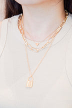 Love Lock Bridge Layered Necklace