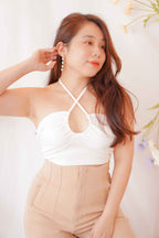 Rodrigo Cross Front Crop Top in White
