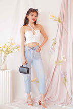 Rodrigo Cross Front Crop Top in White