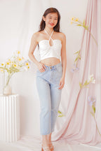 Rodrigo Cross Front Crop Top in White