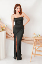SLAY Maxi Dress with Slit in Black