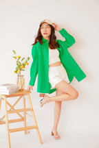 (BACKORDER) Capri Button Down Top in Green