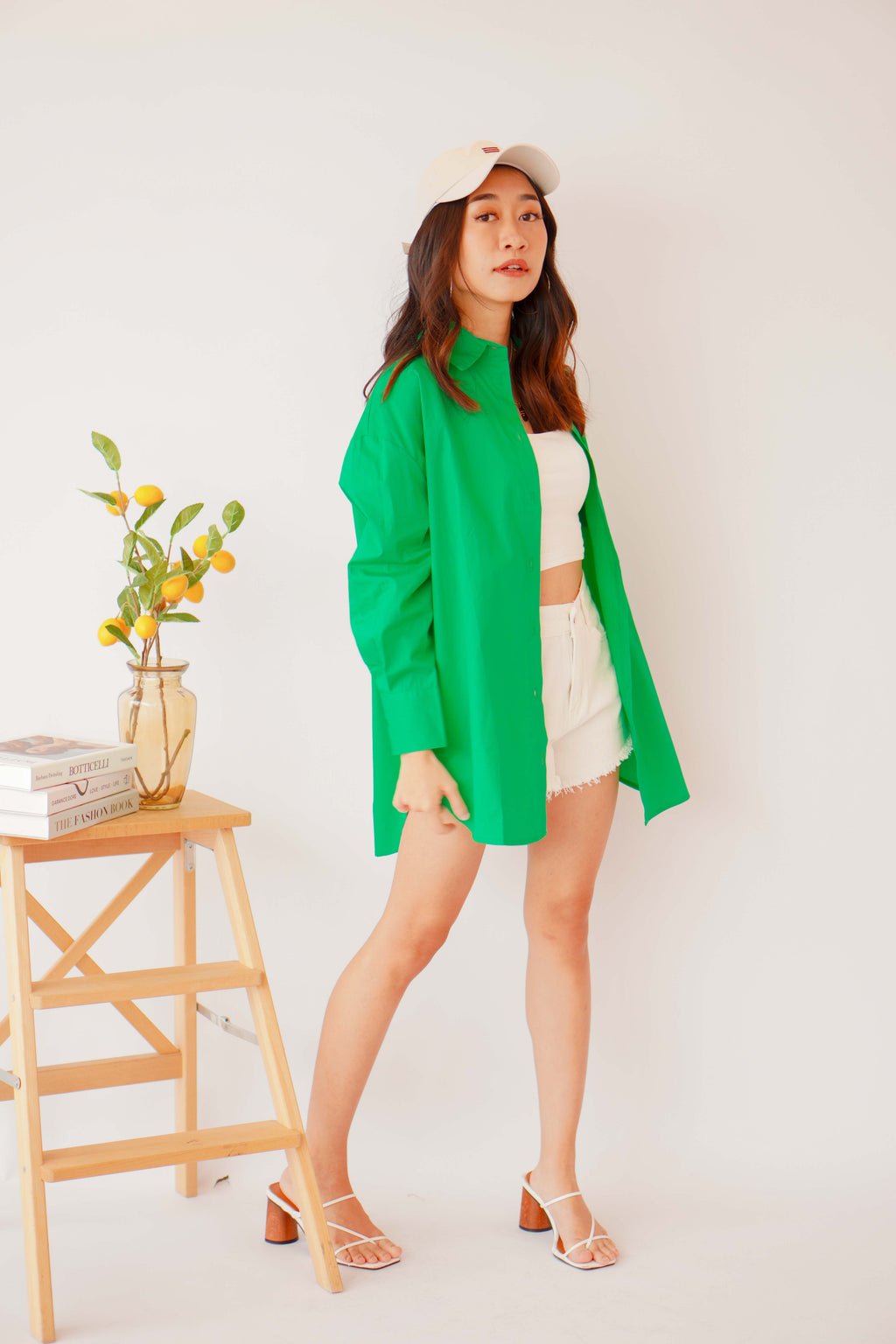 (BACKORDER) Capri Button Down Top in Green