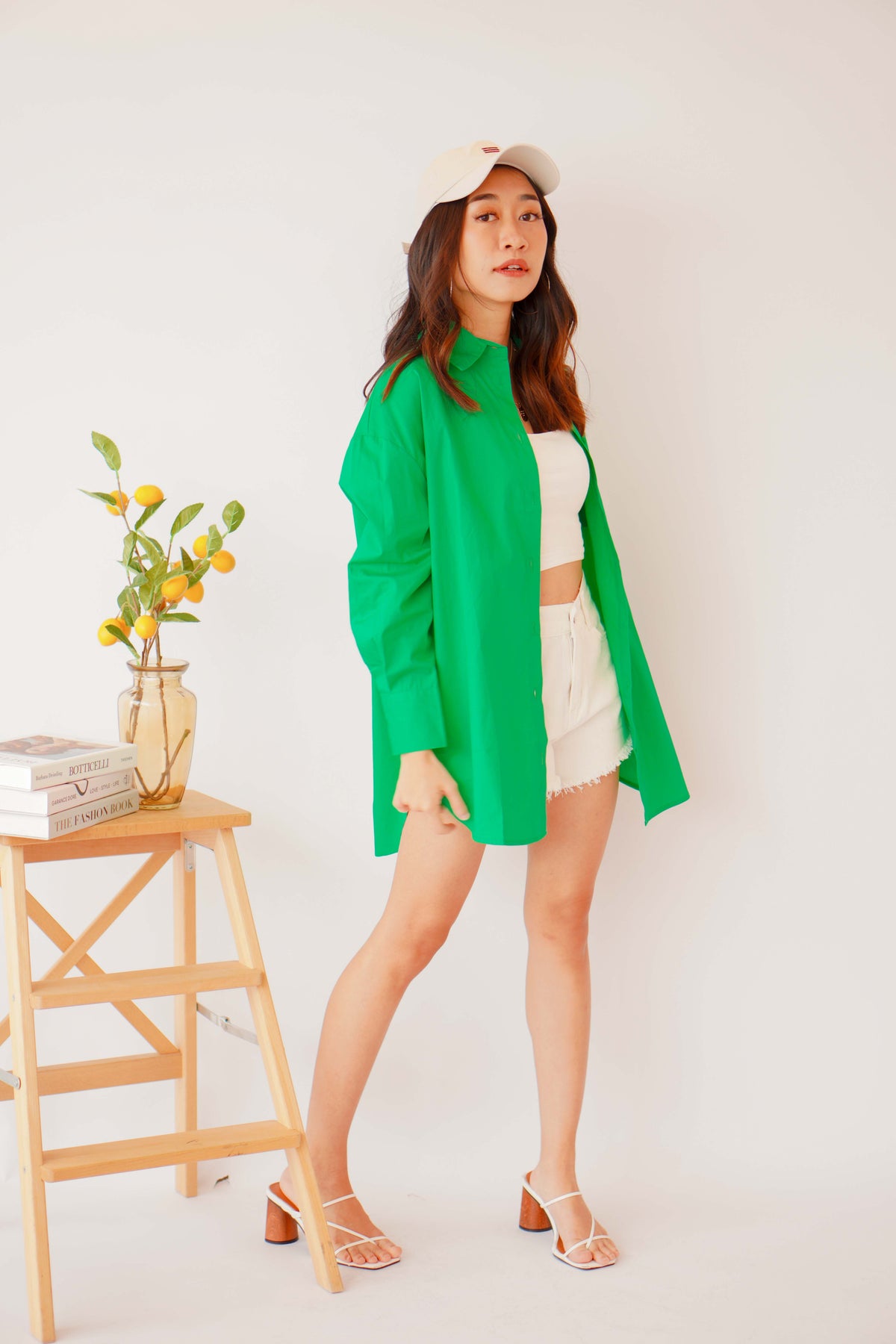(BACKORDER) Capri Button Down Top in Green