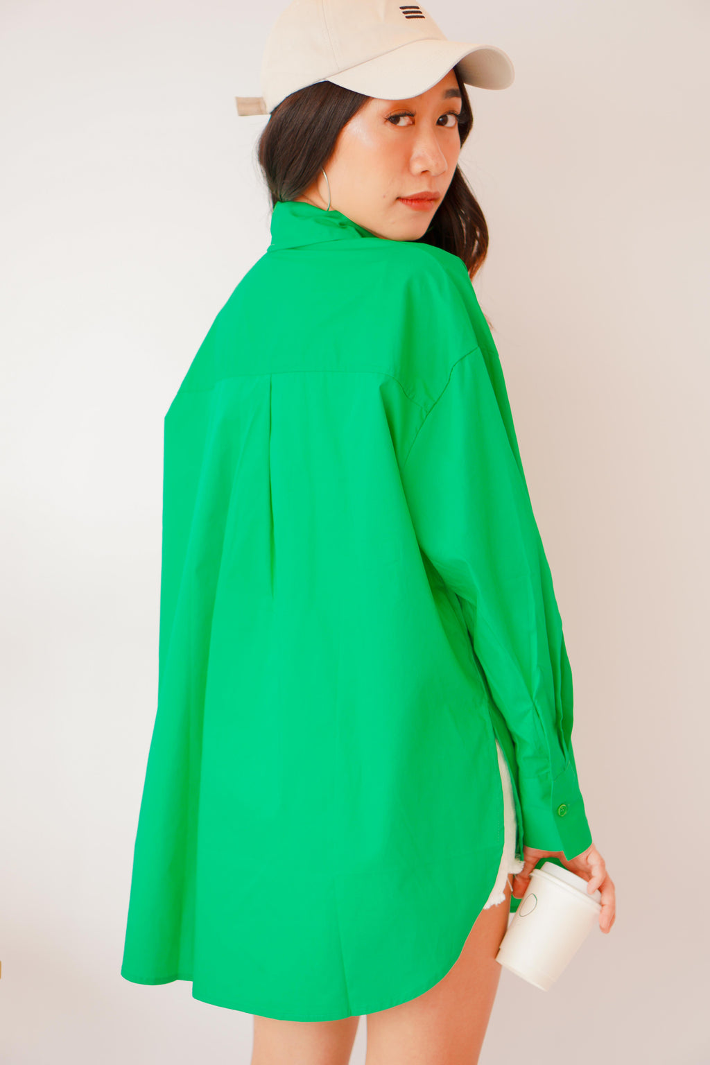 (BACKORDER) Capri Button Down Top in Green