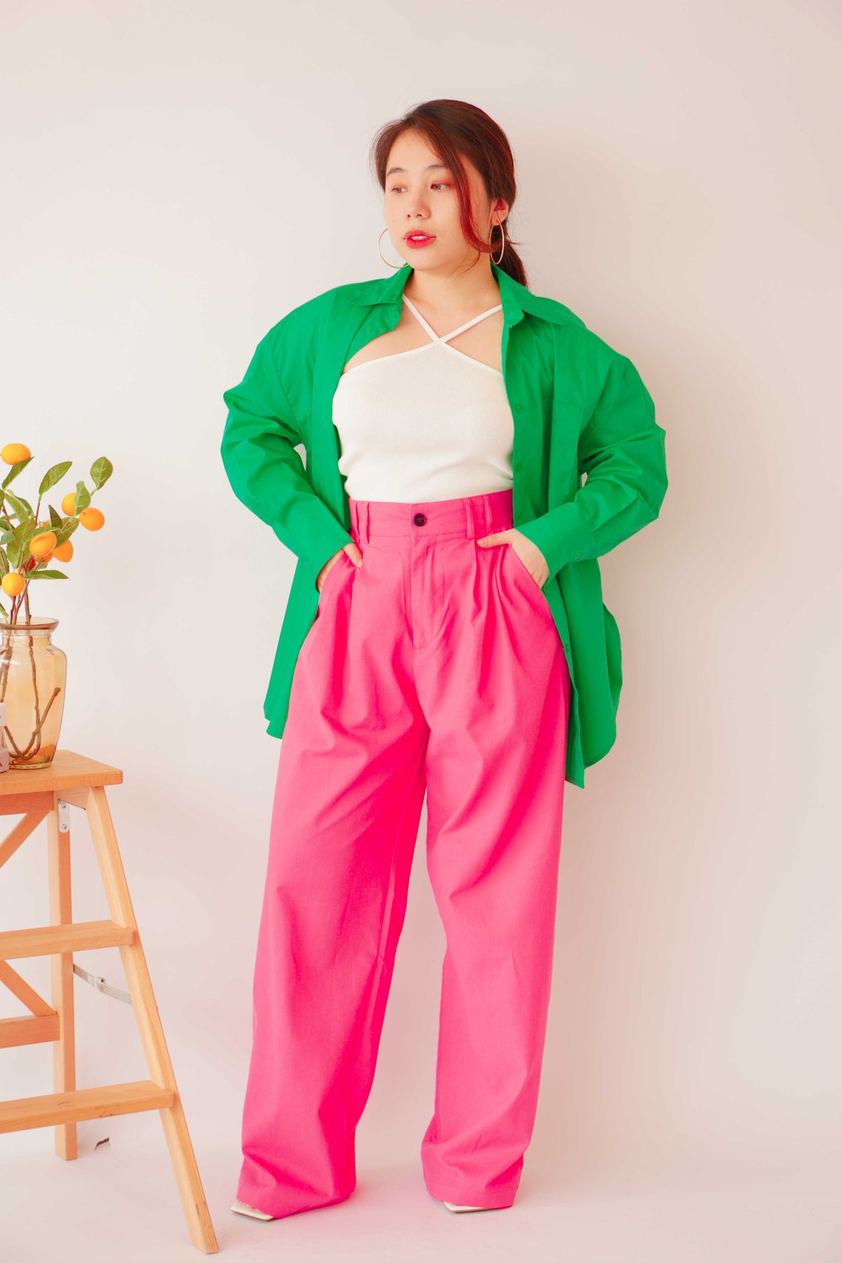 (BACKORDER) Capri Button Down Top in Green