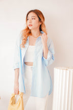 (BACKORDER) Capri Button Down Top in Light Blue