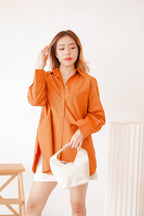 Capri Button Down Top in Brown