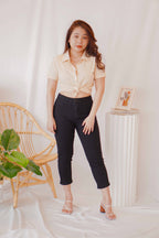 Dark Mind Cropped Jeggings in Black