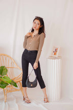 Dark Mind Cropped Jeggings in Black