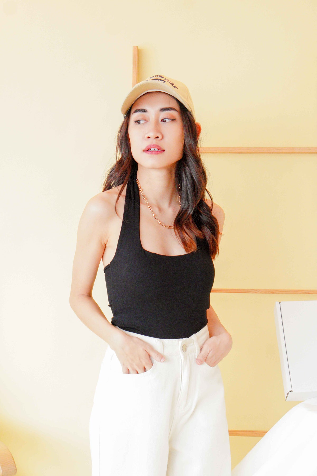 (BACKORDER) Bora Padded Halter Top in Black