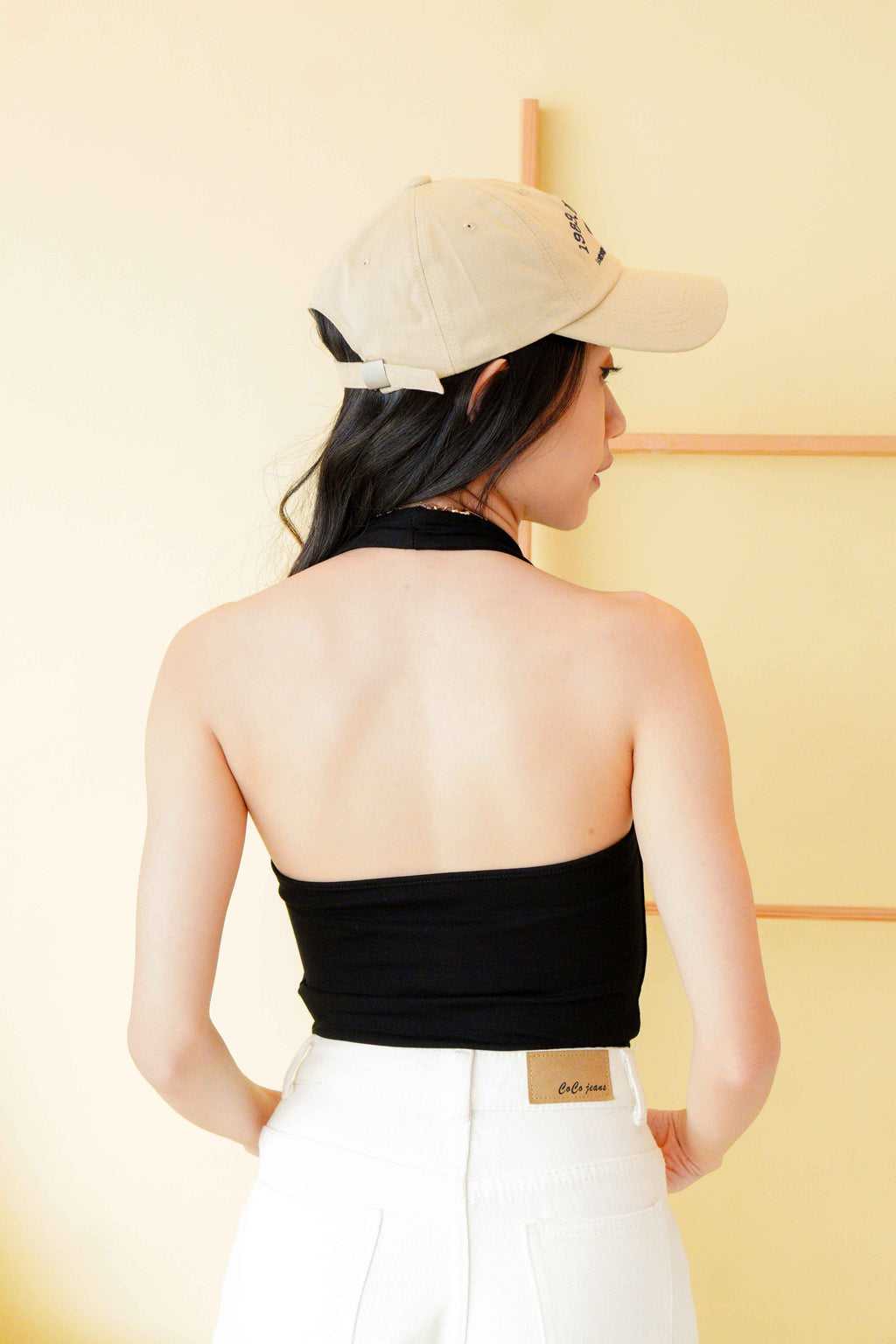 (BACKORDER) Bora Padded Halter Top in Black