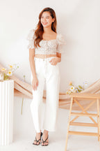 Love Before You Floral Blouse in Cream