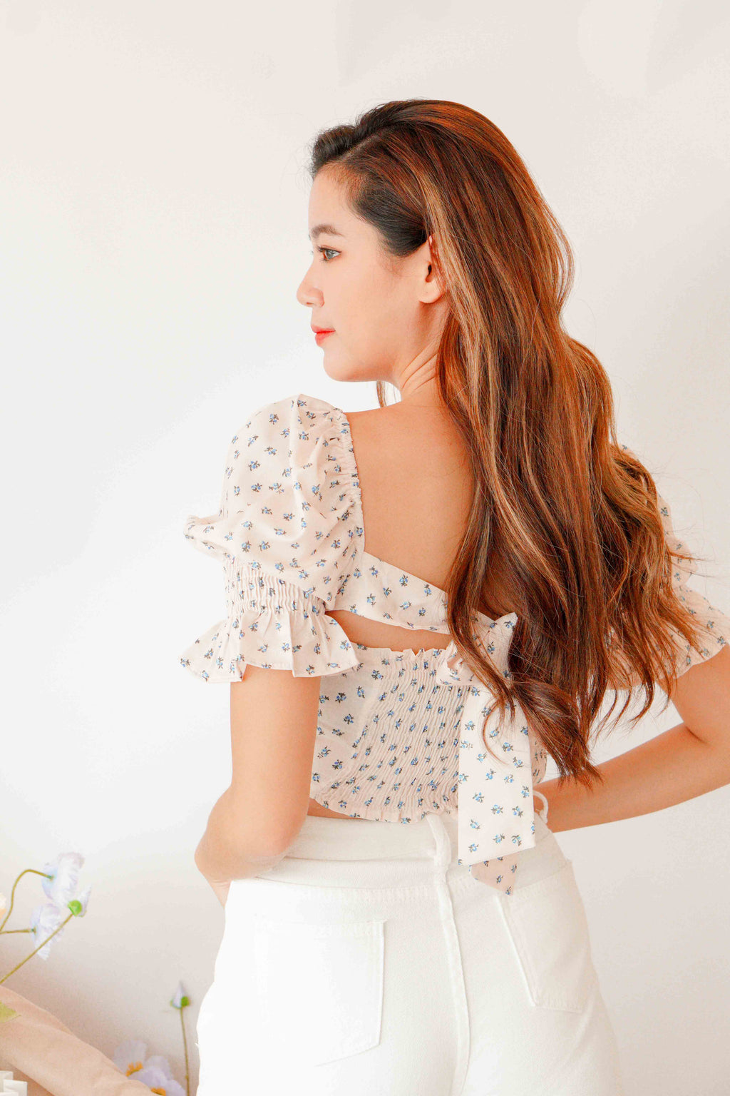 Love Before You Floral Blouse in Cream