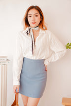 Modest Moment Skirt in Blue