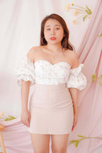 Modest Moment Skirt in Beige