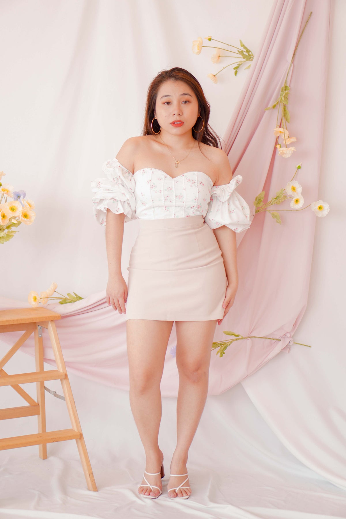 Modest Moment Skirt in Beige