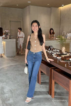 Shay Bell Bottom Jeans in Blue