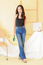 Shay Bell Bottom Jeans in Blue