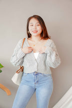 (BACKORDER) Cloud Muse Knit Cardigan in Grey