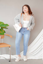 (BACKORDER) Cloud Muse Knit Cardigan in Grey