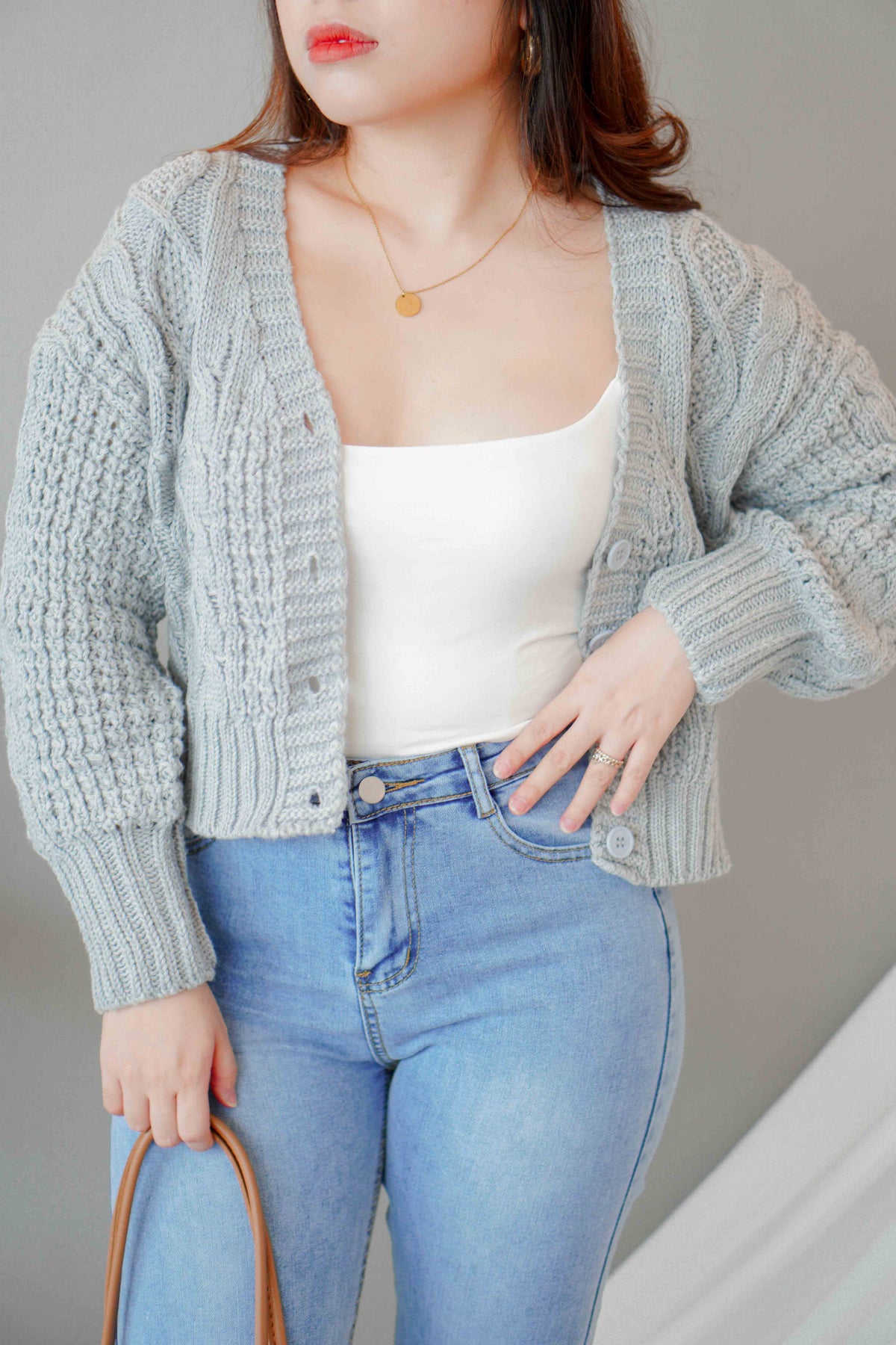 (BACKORDER) Cloud Muse Knit Cardigan in Grey
