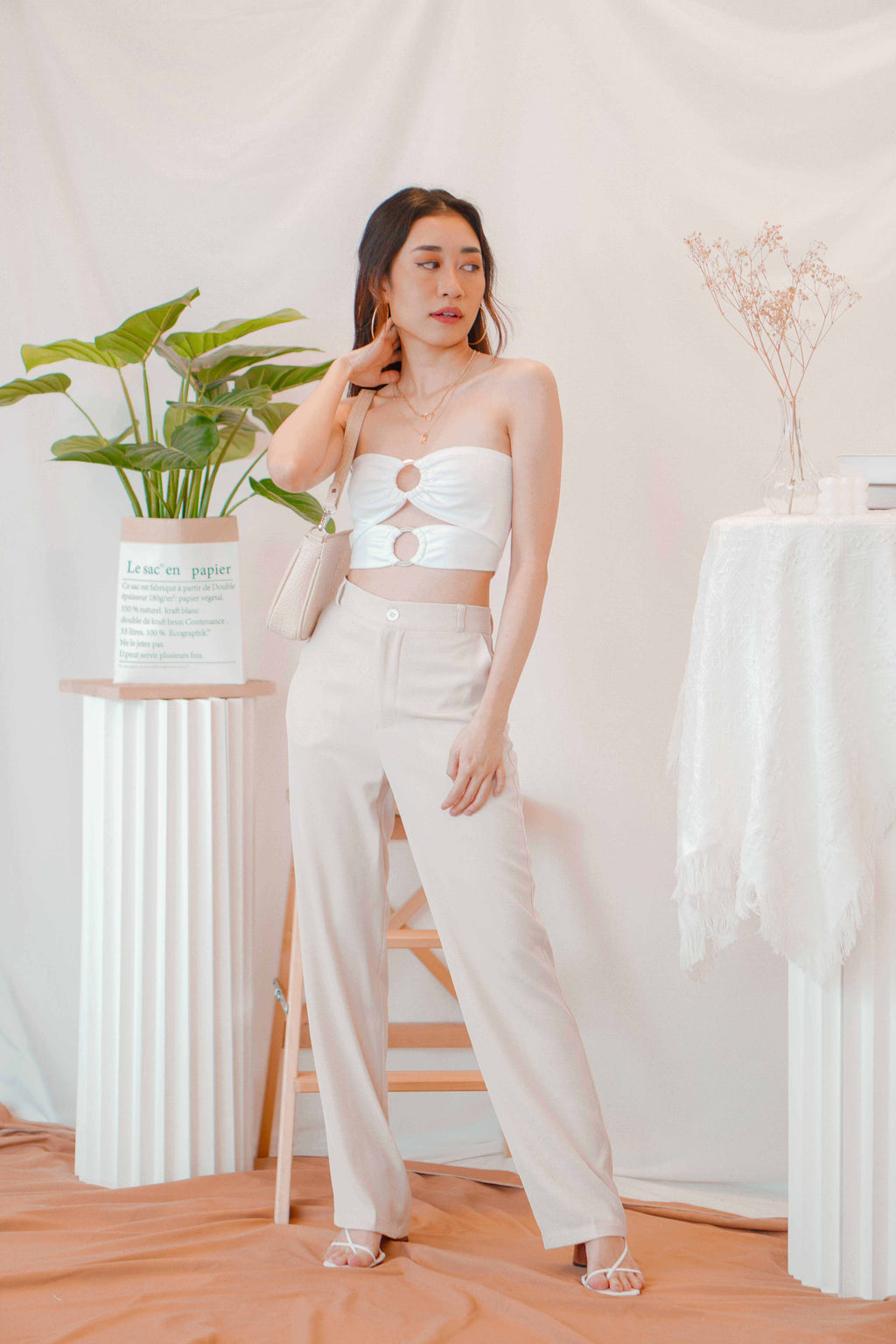 Step Up Pants in Beige