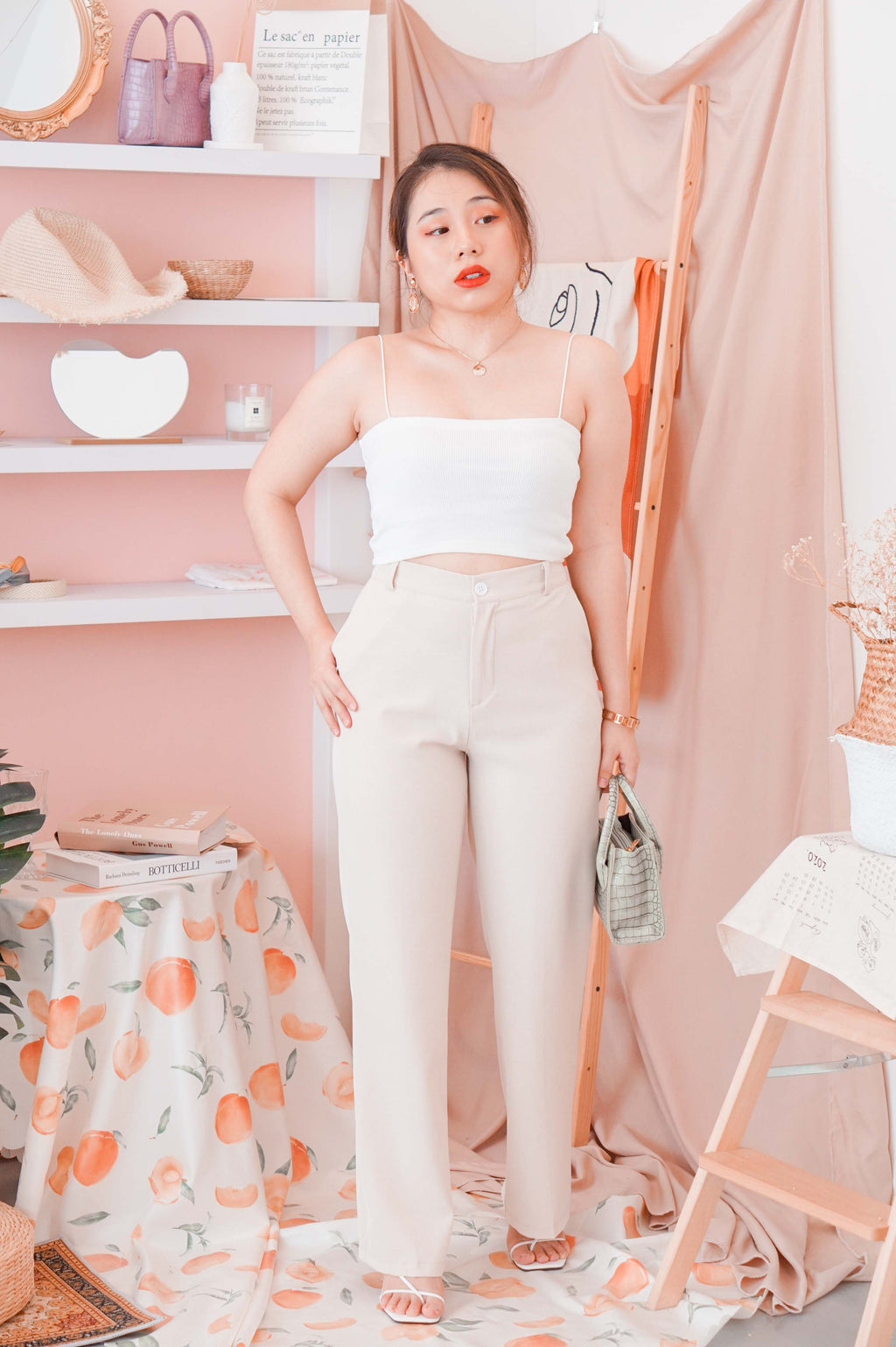 Step Up Pants in Beige