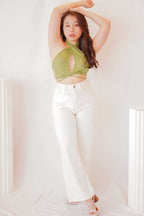 After Nightfall Self Tied Top in Green