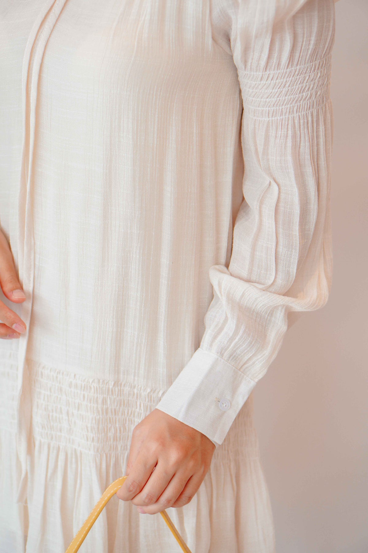 Boho Summer Long Sleeve Tassel Dress with Belt