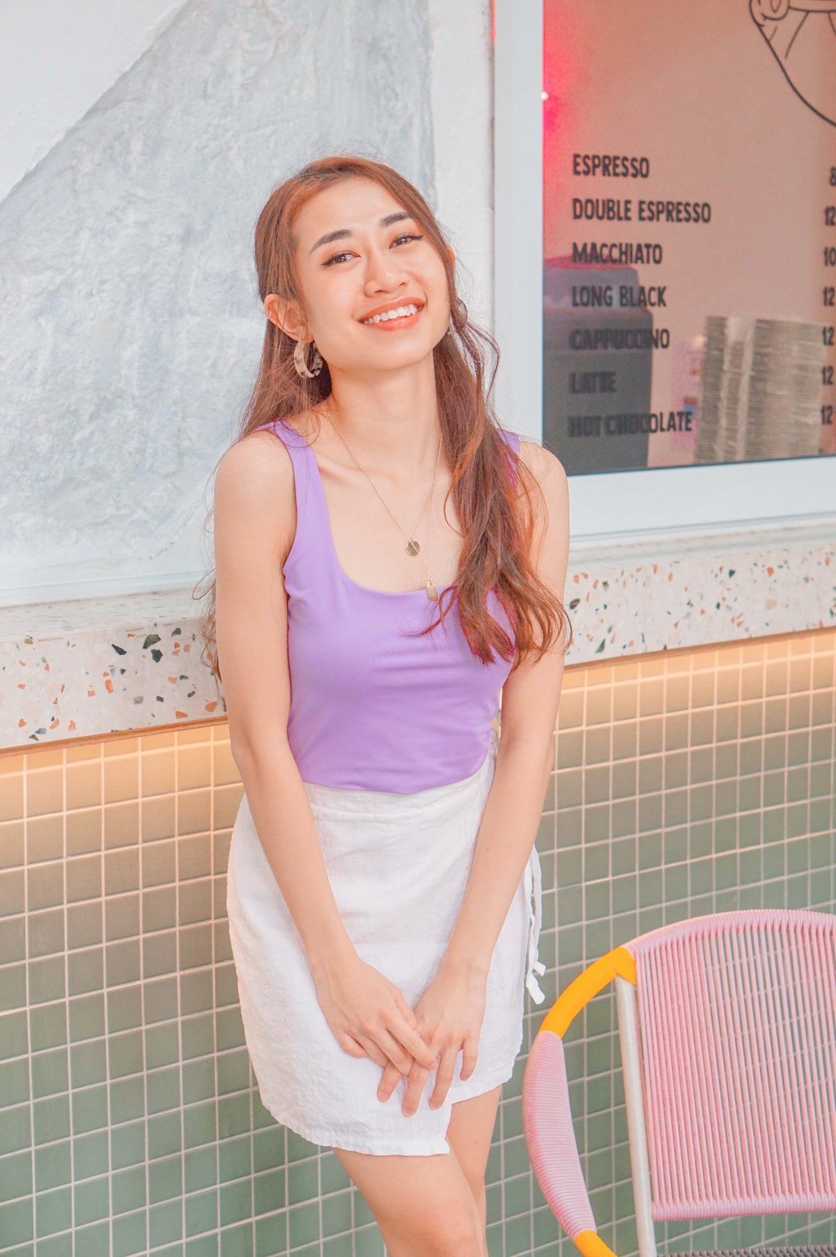 If You Stay Crop Ribbed Top in Purple
