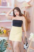 Sugar Rush Ribbed Crop Top in Black