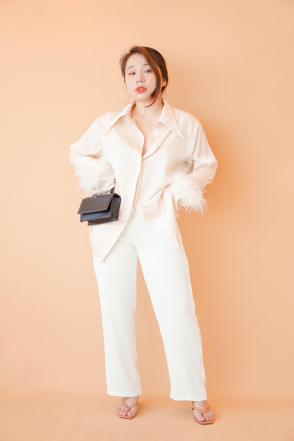 Double Take Pants in White