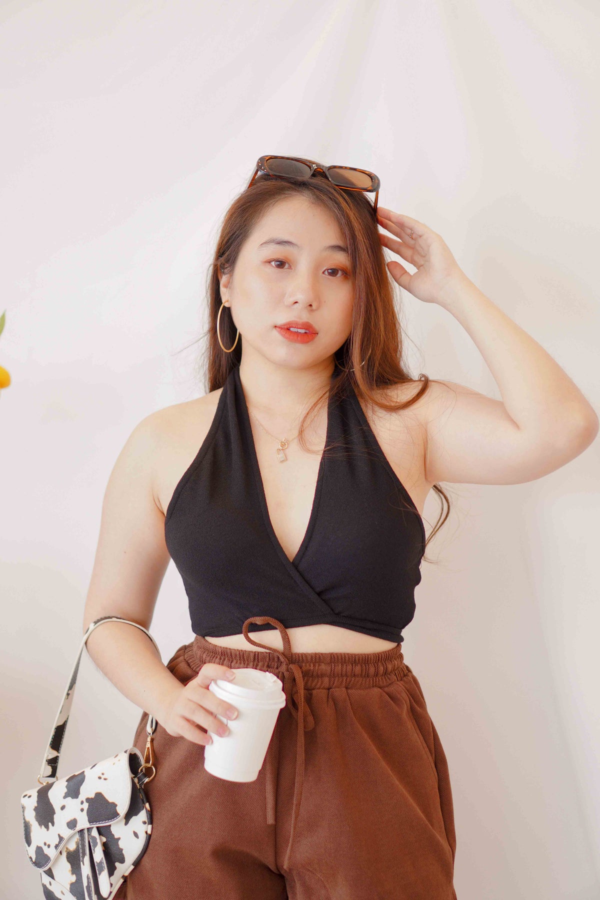 After Nightfall Self Tied Top in Black