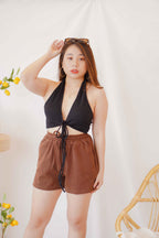 After Nightfall Self Tied Top in Black