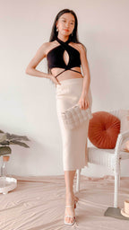 After Nightfall Self Tied Top in Black