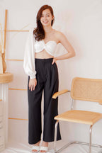Paris Vision Toga Long Sleeve Top in White