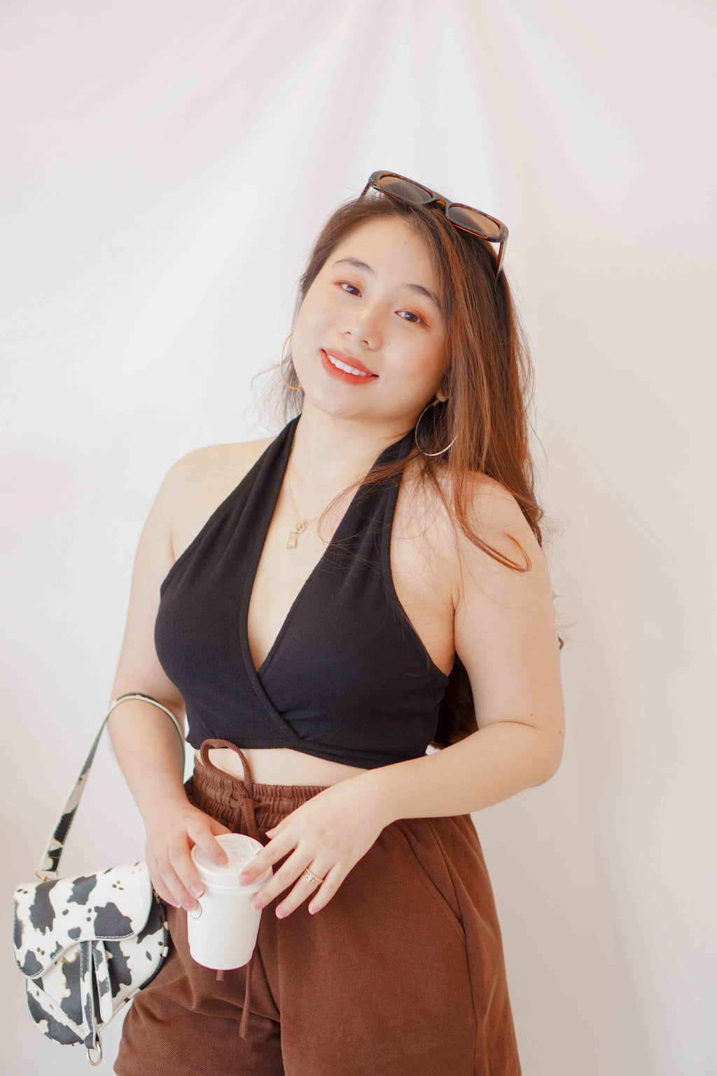 After Nightfall Self Tied Top in Black