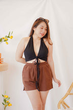 After Nightfall Self Tied Top in Black