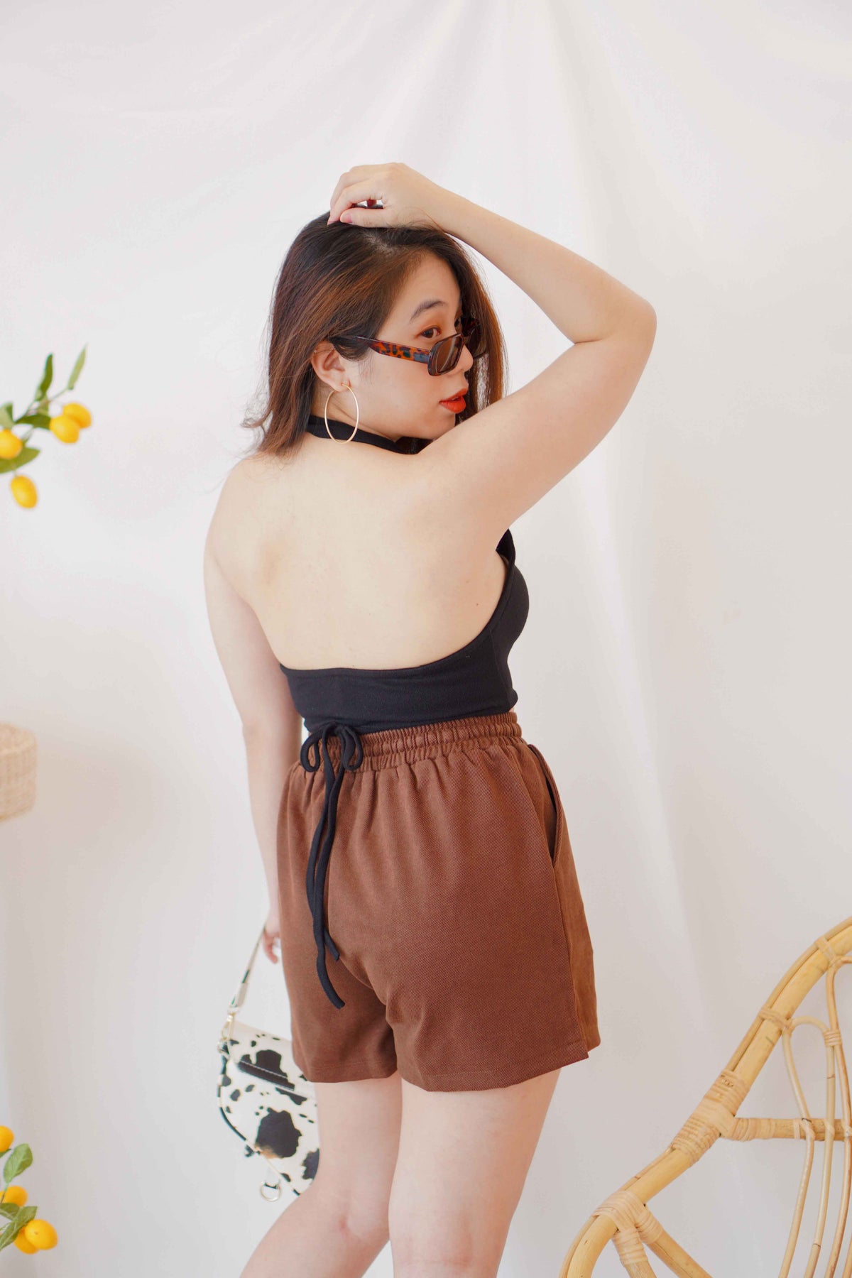 After Nightfall Self Tied Top in Black