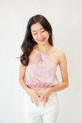 Calla Halter Top with Chain in Pink
