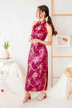 Foo Traditional Halter Cheongsam in Red