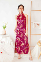 Foo Traditional Halter Cheongsam in Red